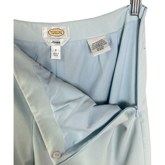 Talbots Womens Pants Stretch Straight Leg Side Zip Baby Light Blue Size 6 - Picture 6 of 9